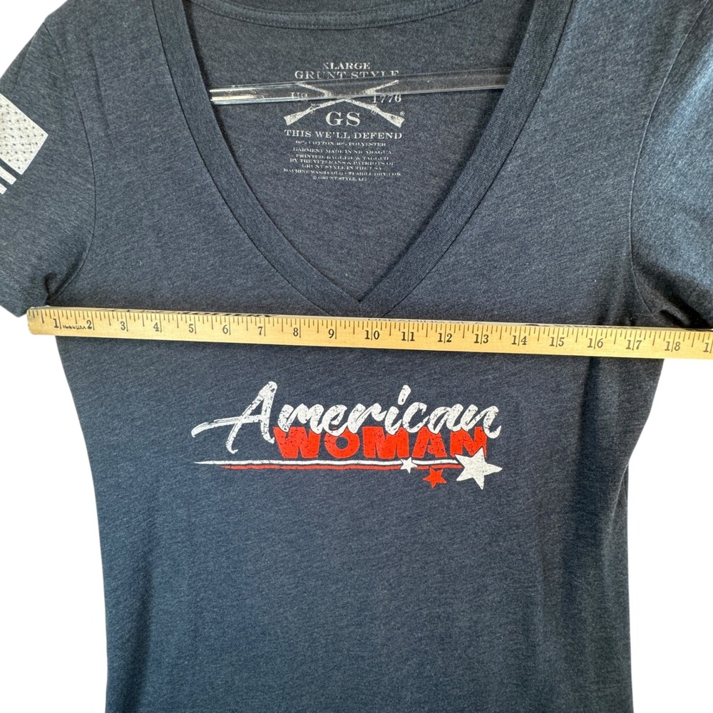 Grunt Style Valkyrie Tee Sz M Black Patriotic Warrior Graphic Top USA Warcore - Picture 4 of 6